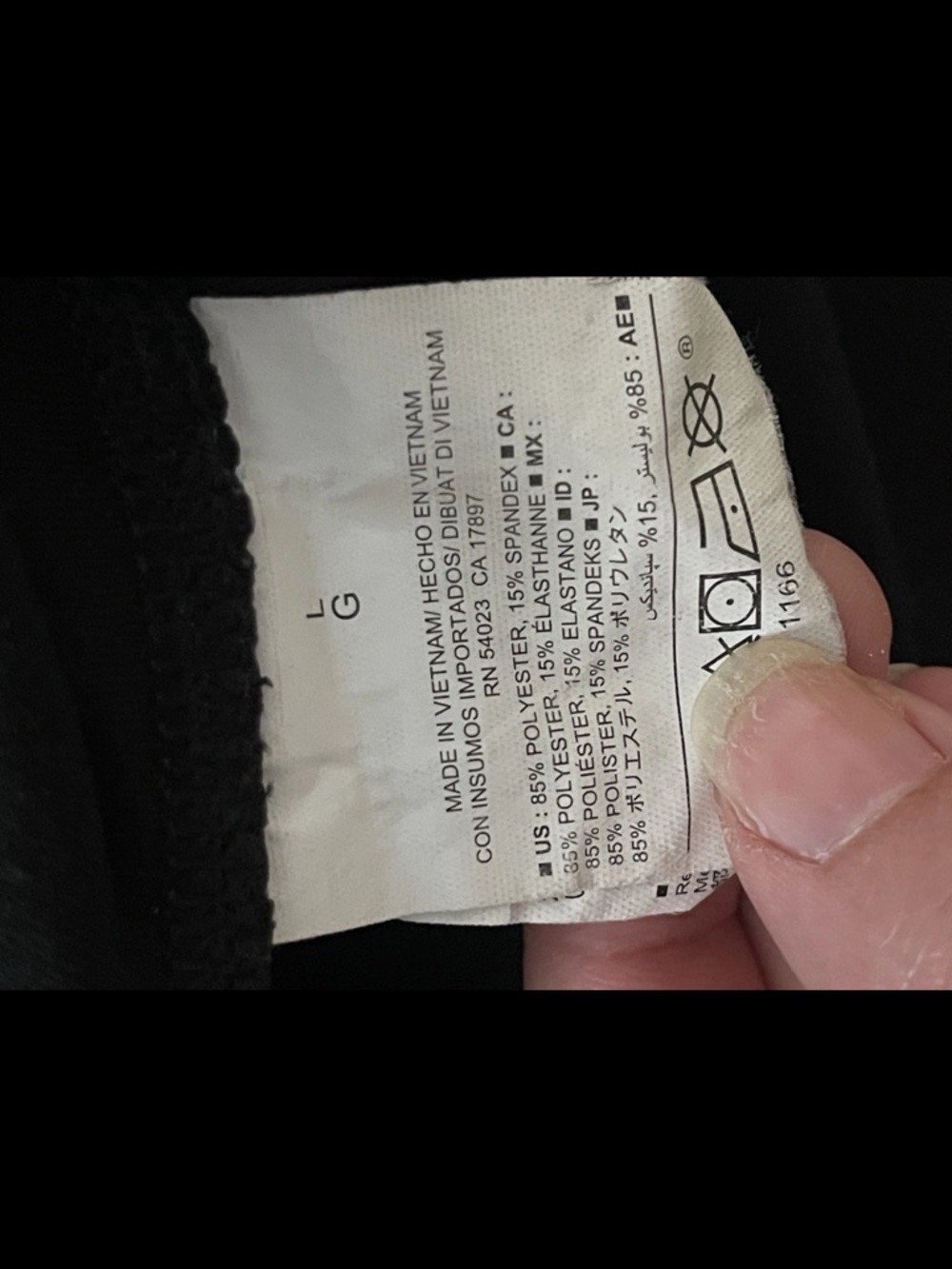 Old Navy Black Active Leggings with White Logo - Picture 4 of 4